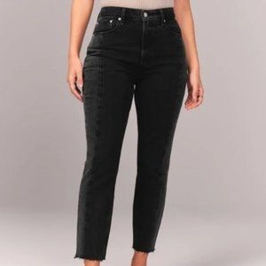 Abercrombie the Mom High Rise Curve Love Black Jean 26